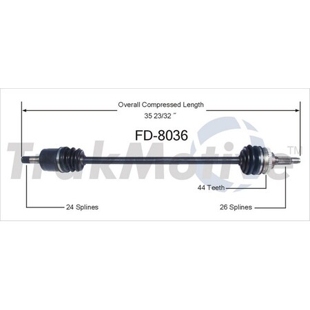 Surtrack Axle Cv Axle Shaft, Fd-8036 FD-8036